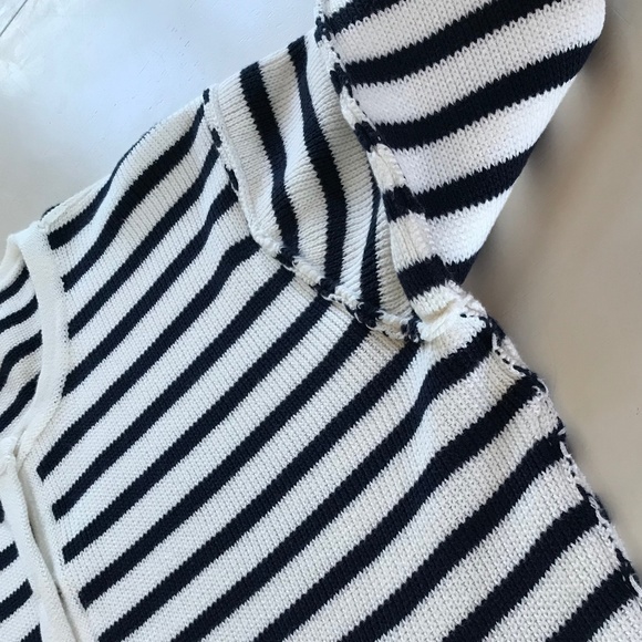 NEW J. CREW NAVY STRIPE CARDIGAN SWEATER - Picture 9 of 12